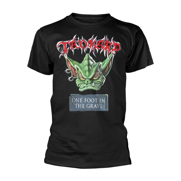Tankard Unisex T-shirt: One Foot In The Grave (back print)