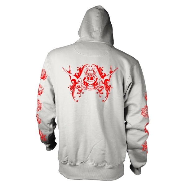 Ulver Unisex Pullover Hoodie: Blood Inside (White) (Back Print)