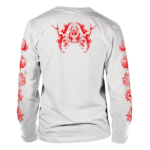 Ulver Unisex Long Sleeved T-Shirt: Blood Inside (White) (Back Print)