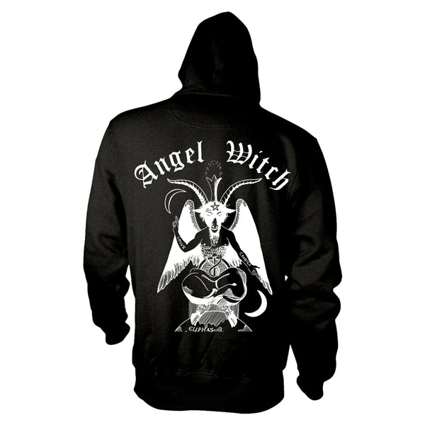 Angel Witch Unisex Hooded Top: Baphomet (Black) (back print)