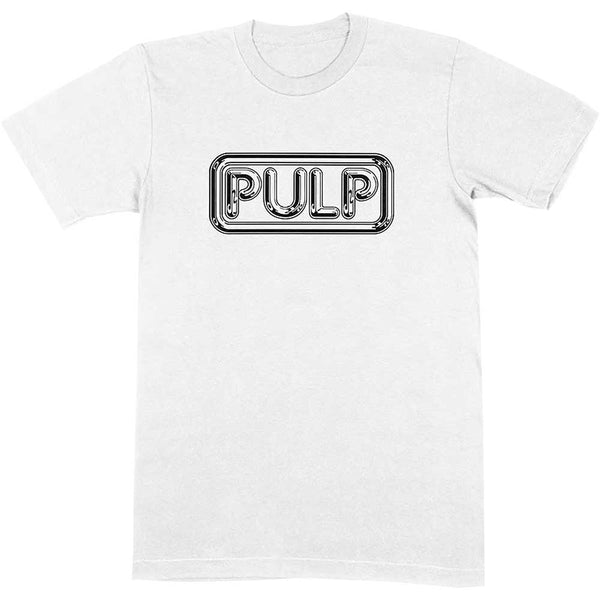 Pulp | Official Band T-Shirt | Different Class Logo (white)