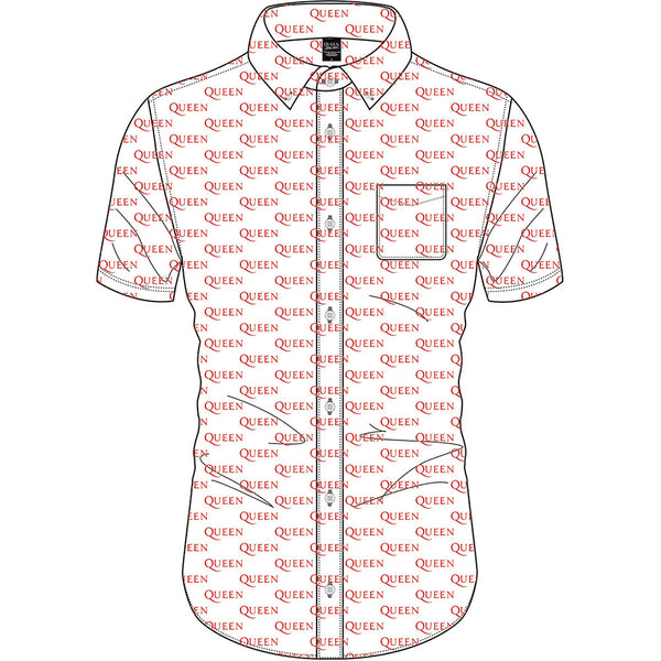 Queen Unisex Casual Shirt: Logo Pattern