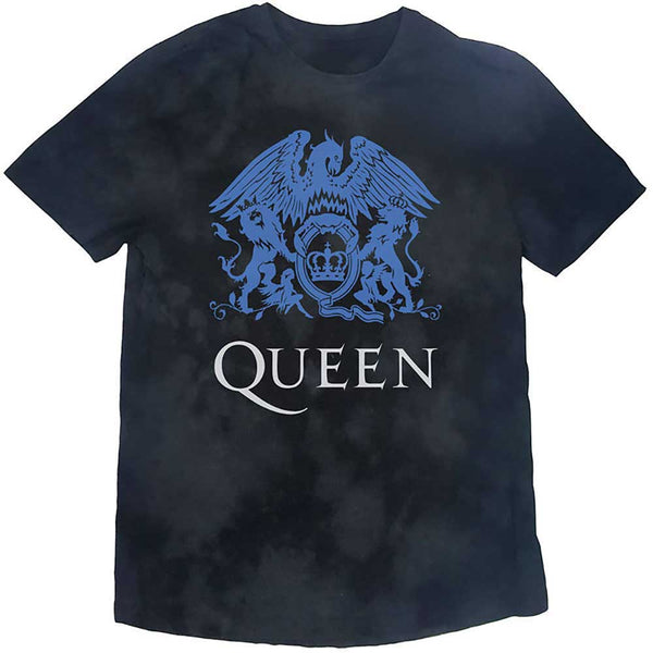 Queen Kids T-Shirt: Blue Crest (Wash Collection)