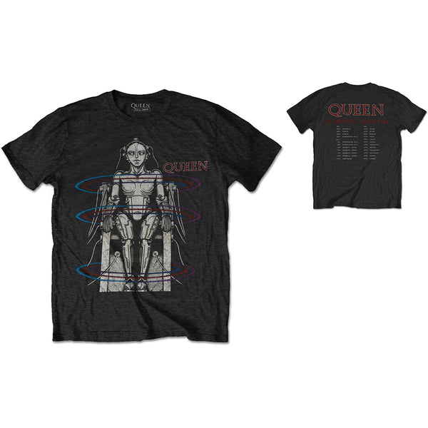 Queen | Official Band T-Shirt | European Tour 1984 (Back Print)