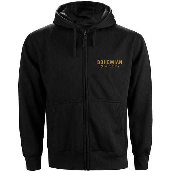 Queen Unisex Zipped Hoodie: Bohemian Rhapsody Movie Poster (Back Print)