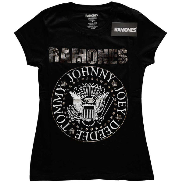 Ramones Ladies T-Shirt: Presidential Seal (Diamante)