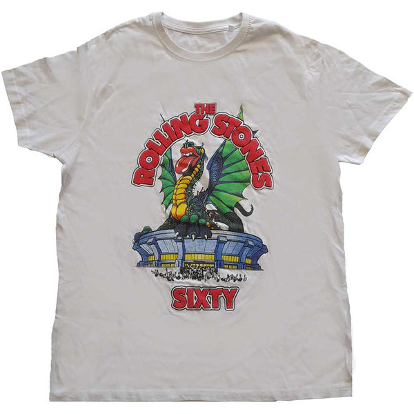 The Rolling Stones | Official Band T-Shirt | Sixty Stadium Dragon (Puff Print)