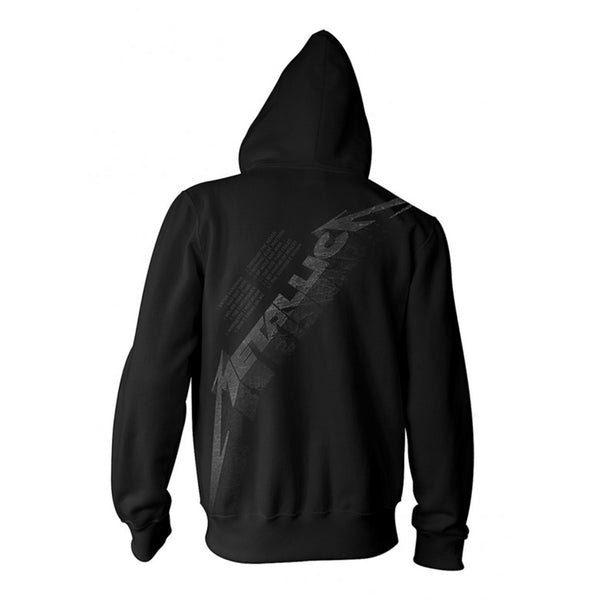Metallica Unisex Hooded Top: Black Album Burnished (back print)