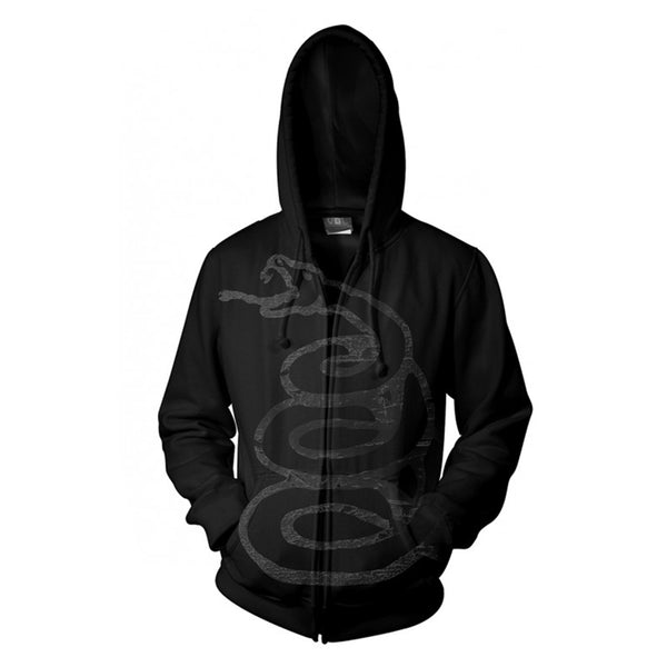 Metallica Unisex Hooded Top: Black Album Burnished (back print)