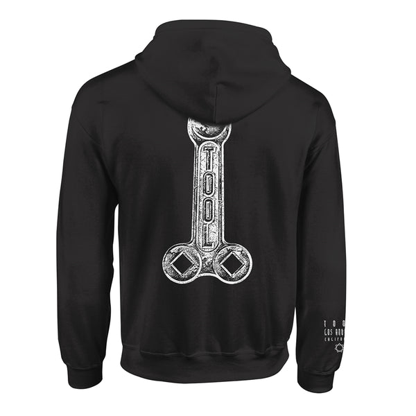 Tool Unisex Hoodie: Logo/Spanner (Back print)
