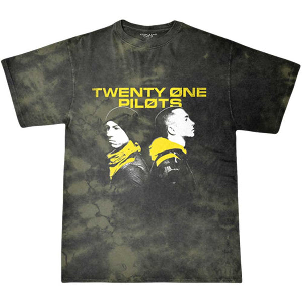 Twenty One Pilots | Official Band T-Shirt | Back To Back (Dip-Dye)