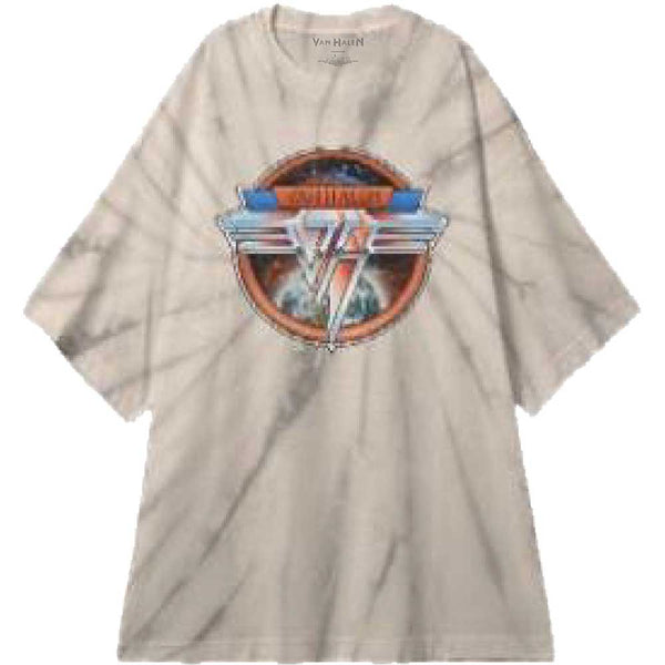 Van Halen | Official Band T-Shirt | Chrome Logo (Dip-Dye)