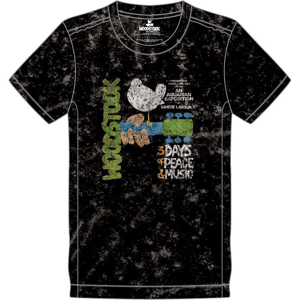 Woodstock Unisex Snow Wash Tee: Poster