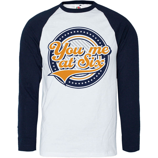 You Me At Six Unisex Raglan T-Shirt Crest