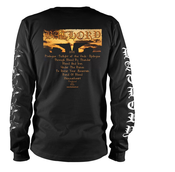 Bathory Unisex Long Sleeved T-shirt: Twilight Of The Gods (back print)