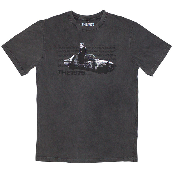 The 1975 | Official Stone Wash Band T-Shirt | Car Photo Stone Wash