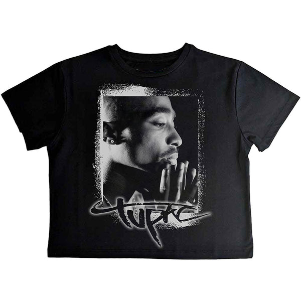 Tupac | Official Ladies Band Crop Top | Spray Photo