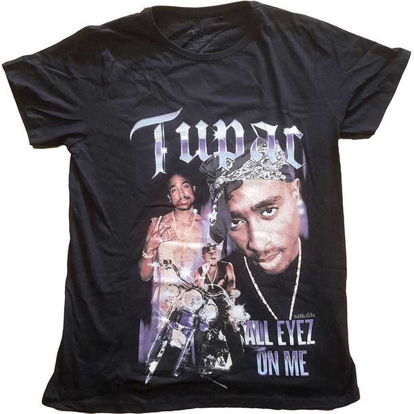 SALE Tupac Ladies T-Shirt: All Eyez Blue Homage 40% OFF