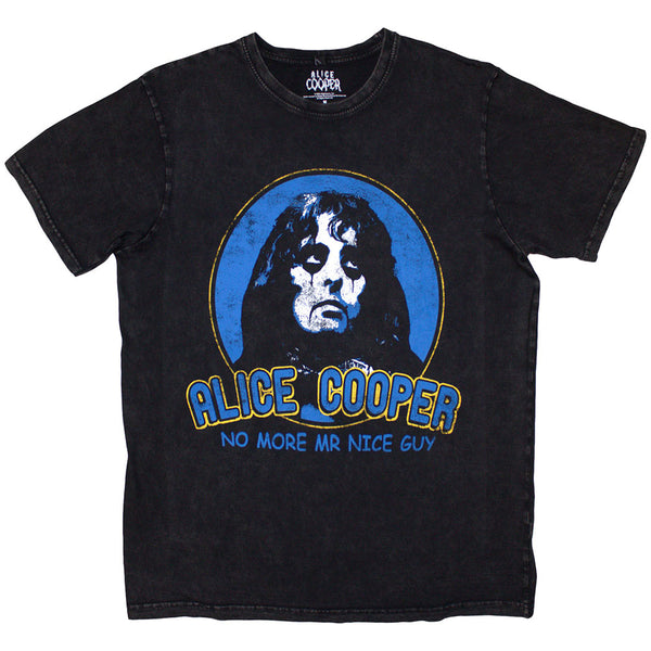 Alice Cooper | Official Band Stone Wash T-Shirt | No More Mr Nice Guy