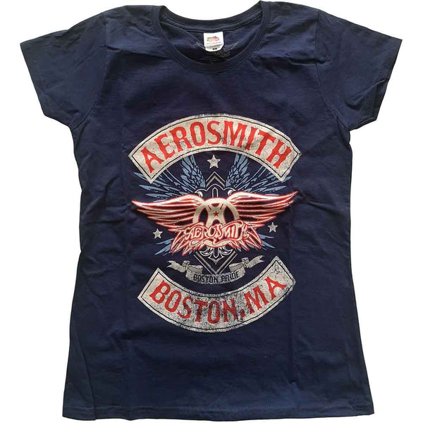 Aerosmith | Official Ladies Band T-Shirt | Boston Pride