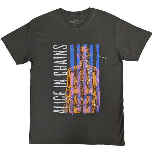 Alice In Chains | Official Stone Wash T-Shirt | Skeletal