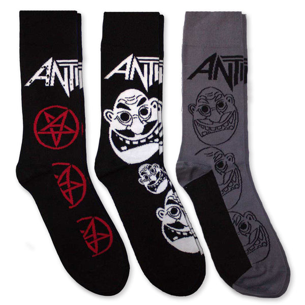 Anthrax Socks 3 pack - Adult UK 7-11 (EU 41-46, US 8-12)