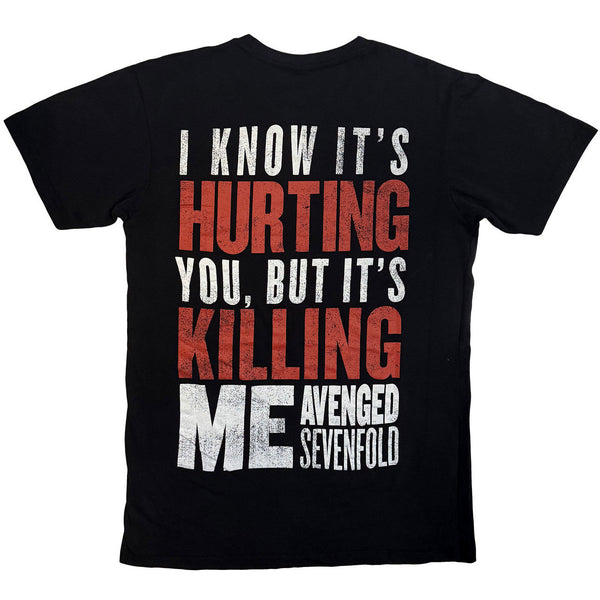 Avenged Sevenfold | Official Band Carbon T-Shirt | Unholy Confessions (Black) (Back Print)