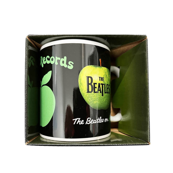 Beatles boxed Coffee Mug featuring Apple Logo design.