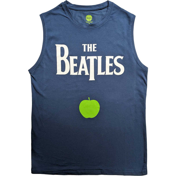The Beatles | Official Band Tank Top | Drop T Logo & Apple