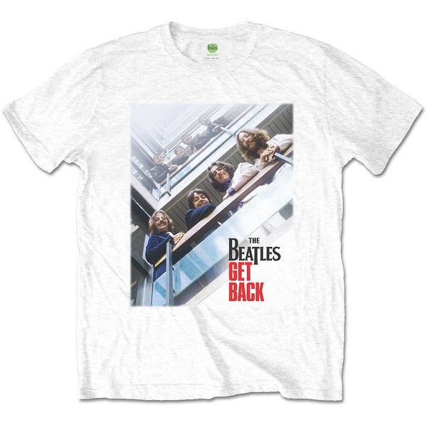 The Beatles | Official Band T-Shirt | Get Back Poster (white)