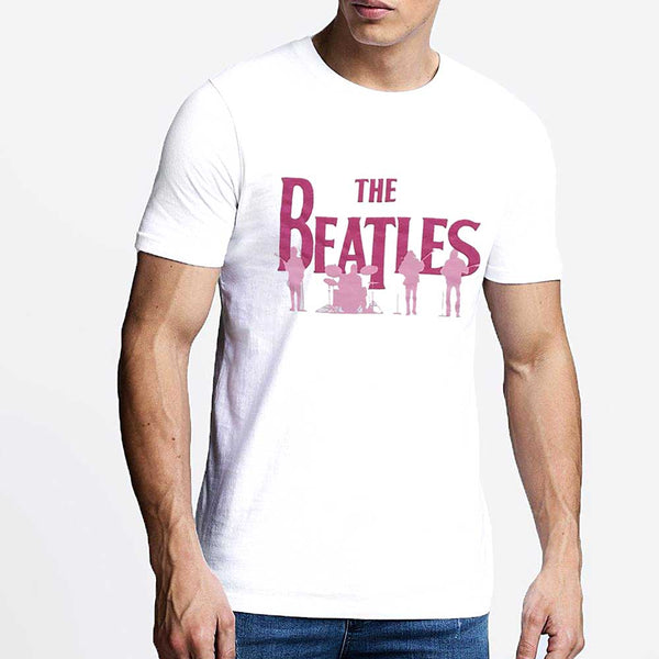 The Beatles Unisex | Official Hi-Build Band T-Shirt | Band Silhouettes