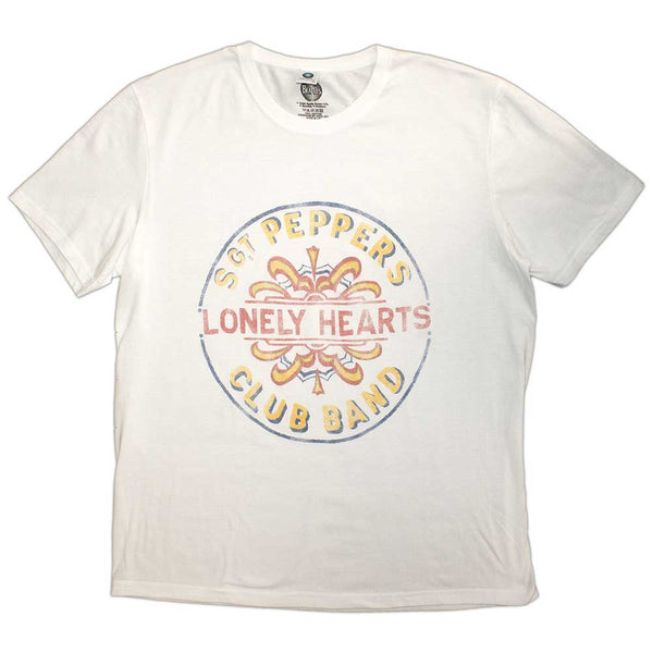 The Beatles | Official Band T-Shirt | Painted Pepper white