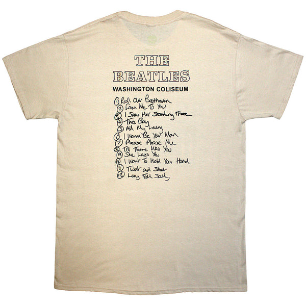 The Beatles | Official Band T-Shirt | Washington '64 Promo & Setlist (Back Print)