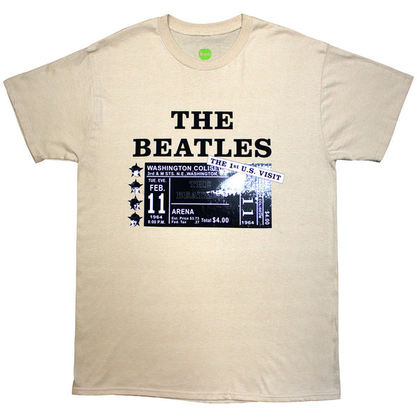 The Beatles | Official Band T-Shirt | Washington '64 Promo & Setlist (Back Print)