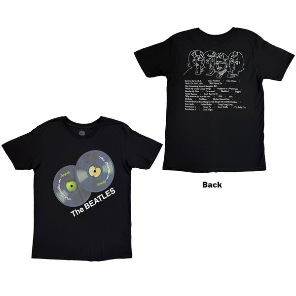 The Beatles | Official Band T-Shirt | The Beatles On Apple (Black) (Back Print)