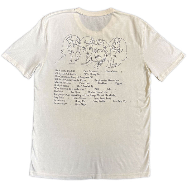 The Beatles | Official Band T-Shirt | The Beatles On Apple (Natural) (Back Print)