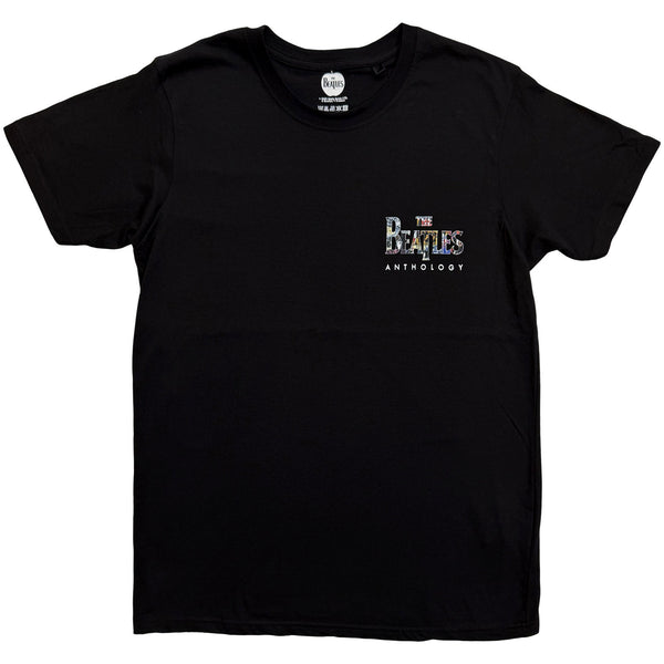 The Beatles | Official Band T-Shirt | Collage Logo (Black)