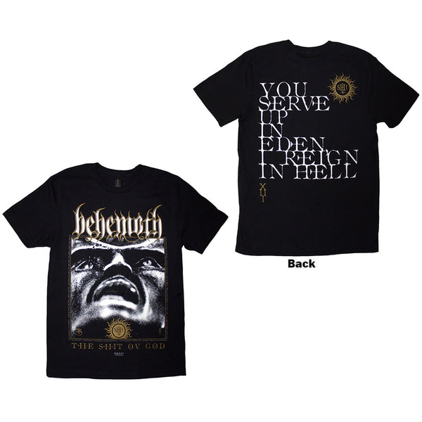Behemoth | Official T-Shirt | The Shit Ov God Reign In Hell (Back Print)