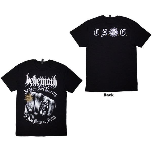 Behemoth | Official T-Shirt | The Shit Ov God Purity Fist (Back Print)