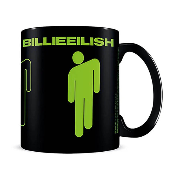 Billie Eilish boxed Coffee Mug featuring Stickman design.