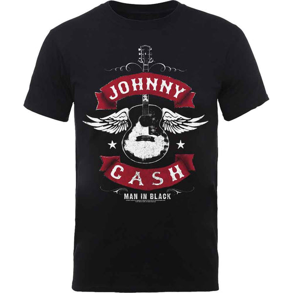 Johnny Cash | Official Band T-Shirt | Winged Guitar