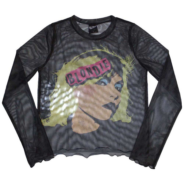 Blondie | Ladies Long Sleeve Official Band T-Shirt | Punk Poster (Mesh)