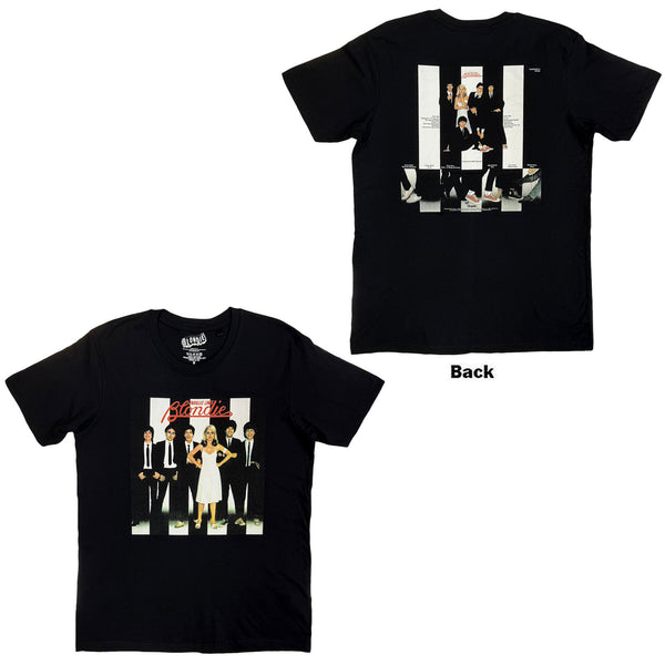 Blondie | Official Artist T-Shirt | Parallel Lines (Black) (Back Print)