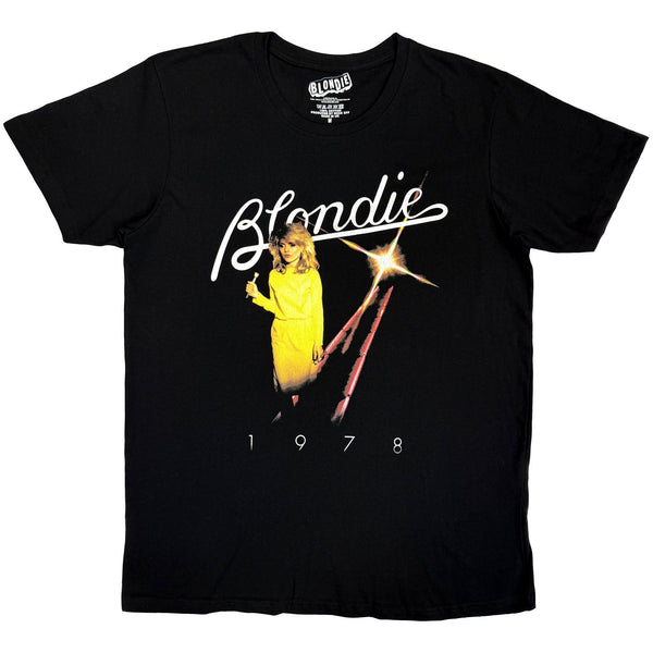 Blondie | Official Artist T-Shirt | Yellow Dress 1978 (Black)
