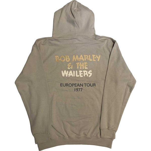 Bob Marley | Official Band Hoodie | Exodus Mic Photo Wailers Tour 77 (Back Print & Hi-Build)