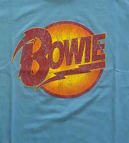 David Bowie | Official T-Shirt | Vintage Diamond Dogs Blue