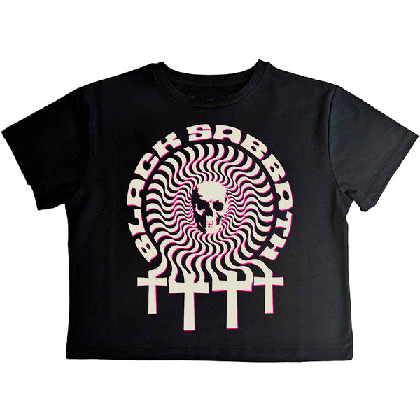 Black Sabbath | Official Ladies Band Crop Top | Hypnotic Skull