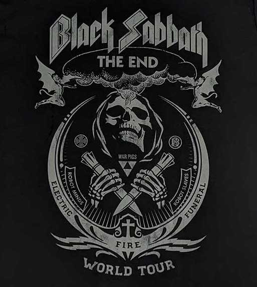 Black Sabbath | Official Band Ringer T-Shirt | The End Mushroom Cloud