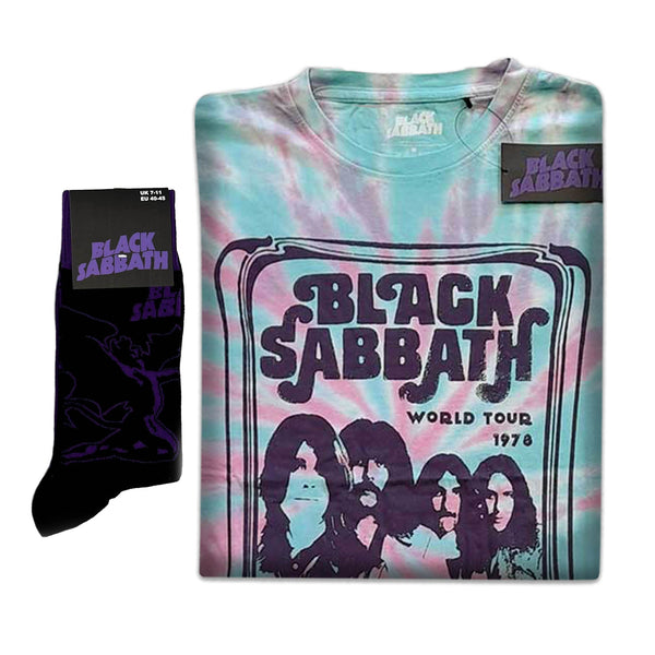 Black Sabbath | Exclusive Band Gift Set | World Tour '78 (Wash Collection) Tee & Socks