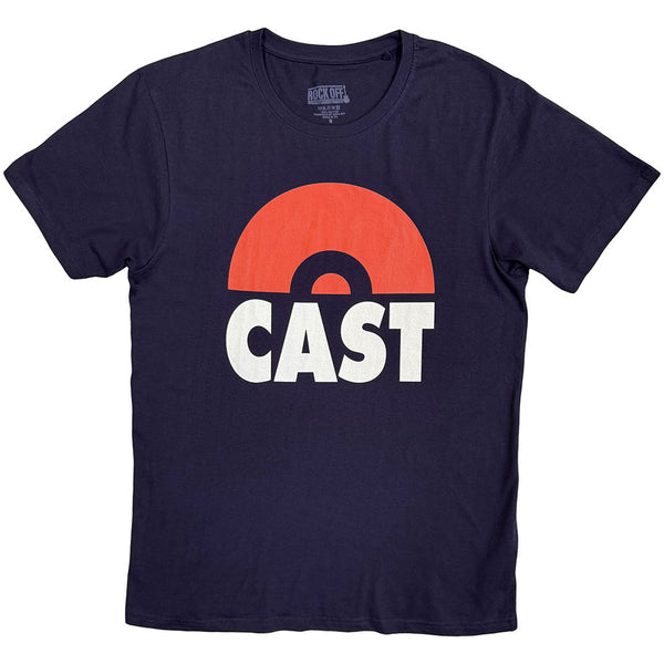 Cast | Official Band T-Shirt | Classic Logo (Navy Blue)